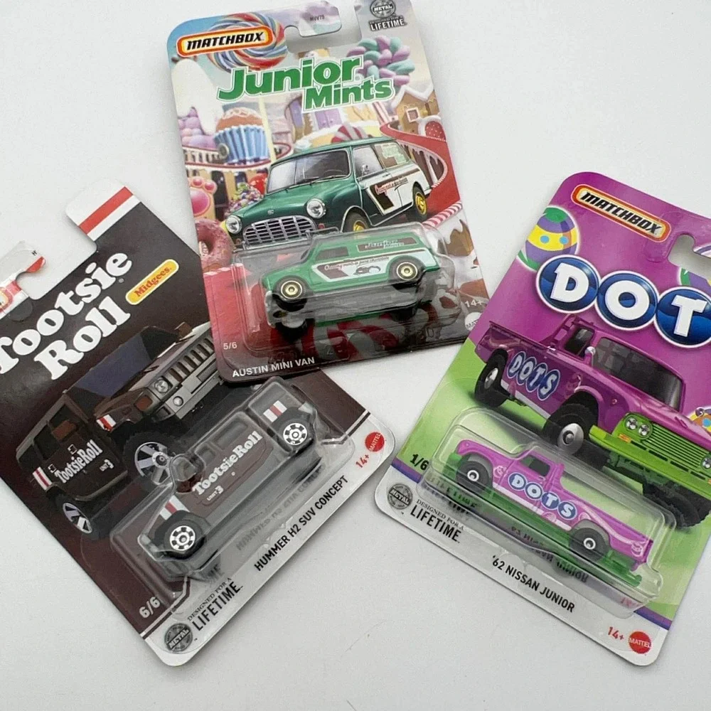 Matchbox‎ Candy Series Lot 3 Cars (Nissan Junior Dots + Austin Mini + Hummer H2)